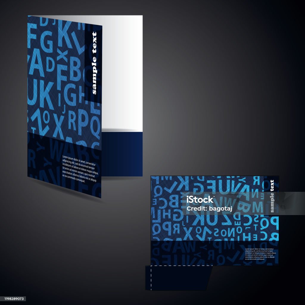 Text Design For Folder Folder Design Template Stock Illustration - Download Image Now ...