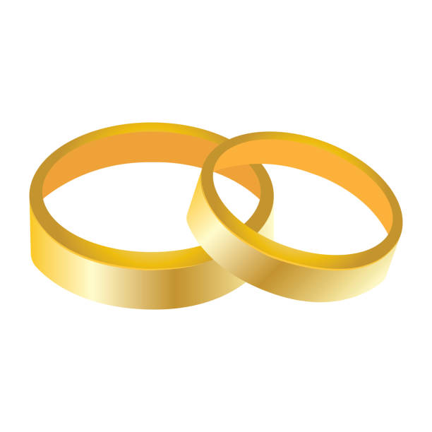 럭셔리 웨딩 링 - ring gold vertical wedding stock illustrations