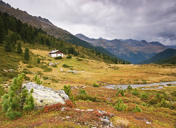 istock Small house in Alps 119829223