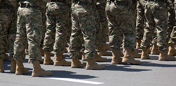 istock Soldiers in boots. Tbilisi. Georgia. 119829233