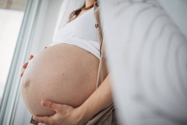 istock Pregnant woman at home 1198293100
