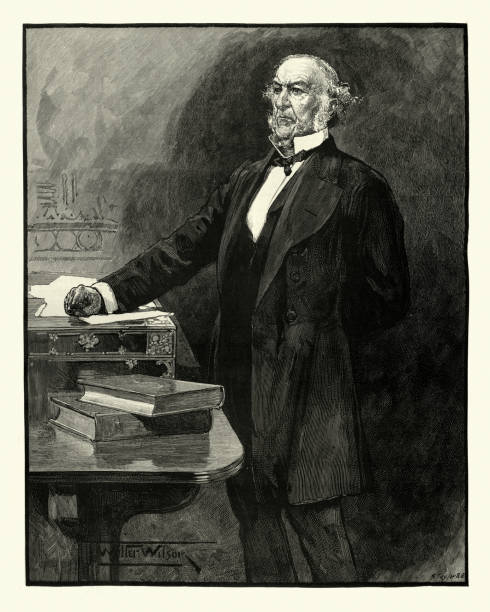 ウィリアム エーワルト グラッドストーン イラストのストックフォト
