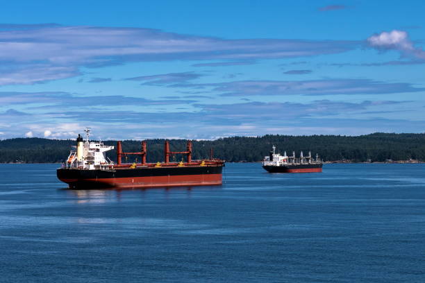 istock Ocean's Tankers in Vancouver Harbor 1198299538