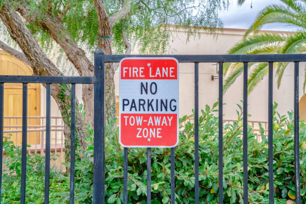 istock No Parking Sign on a Fire lane 1198300628