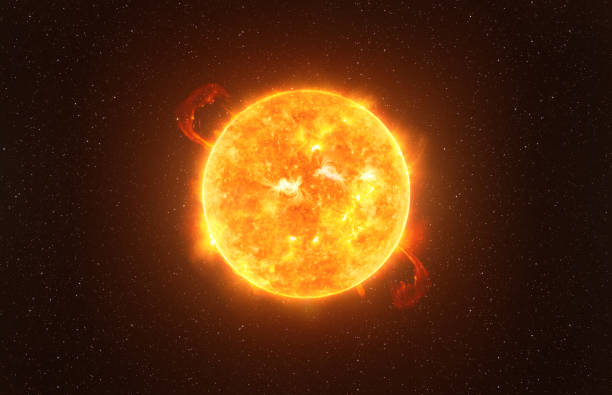 betelgeuse estrella contra la visión artística del cielo estrellado, elementos de esta imagen amueblada por la nasa - luz del sol fotografías e imágenes de stock