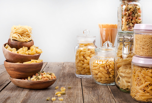 dried foods with jar and bowl