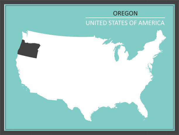 Oregon USA map downloadable Printable outline vector map of Oregon state of United States of America. The map is accurately prepared by a map expert. oregon us state stock illustrations