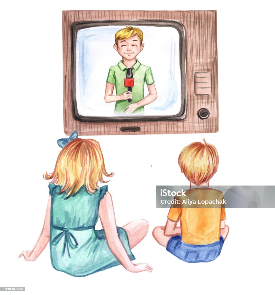Ilustración de Los Niños Están Viendo La Tele Los Niños Están Jugando Televisión Infantil Y Grabación De Sonido Ilustración De Acuarela Dibujo Presentador De Niño Chico Y Chica Frente A La Tv Ilustración de Los Niños Están Viendo La Tele Los Niños Están Jugando Televisión Infantil Y Grabación De Sonido Ilustración De Acuarela Dibujo Presentador De Niño Chico Y Chica Frente A La Tv