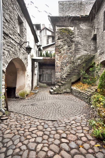 istock courtyard in Tallinn old 1198308383