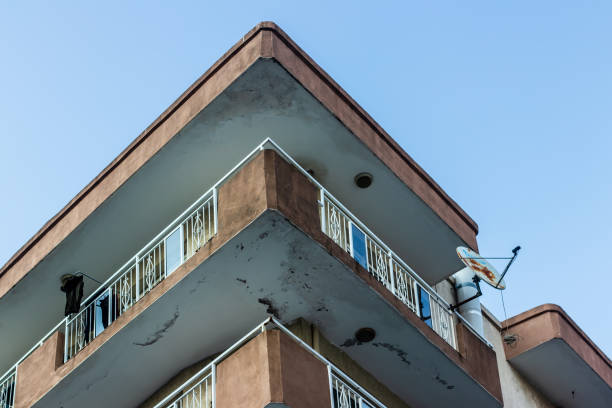 istock a bottom up architectural shoot to corner of an old building 1198314071