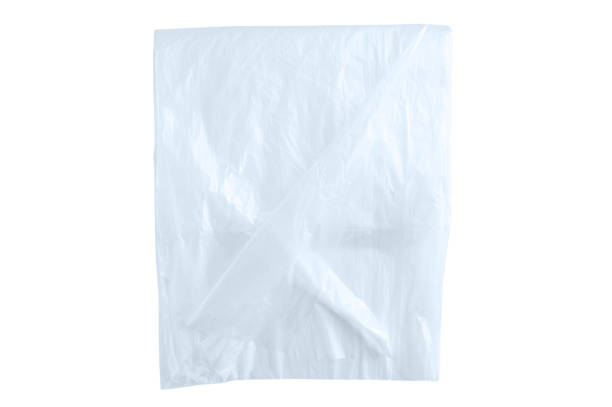 istock Cellophane transparent film close-up. Coating material for construction. White isolate. 1198315457