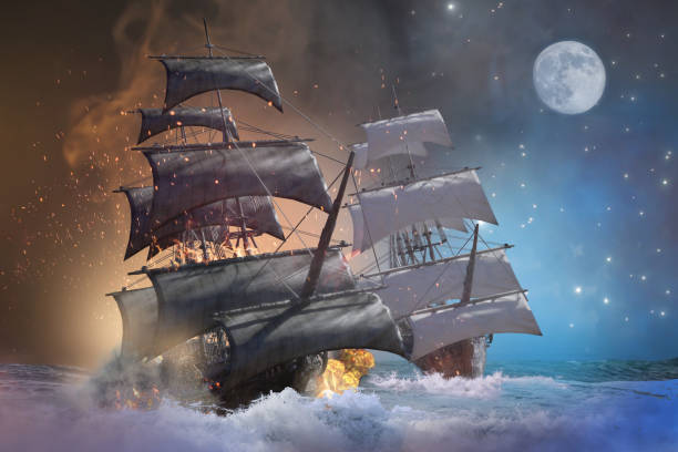 istock sea battle pirate ship 3d render 1198316316