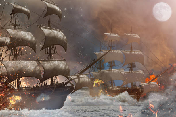 istock sea battle pirate ship 3d render 1198316339