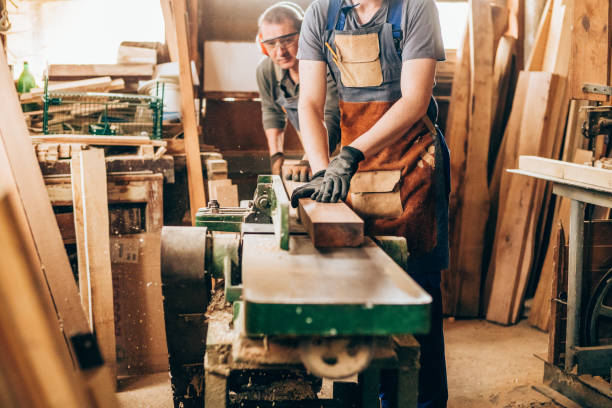 istock Father and son carpenters 1198325990