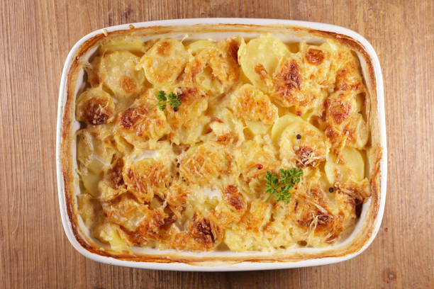 istock gratin dauphinois, baked potato with cream and cheese 1198327652