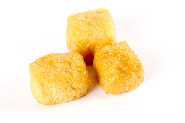 istock Dry tofu isolated on white. 1198332974