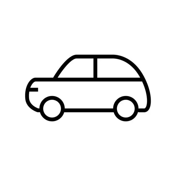 Vector illustration of Beetle car side view icon