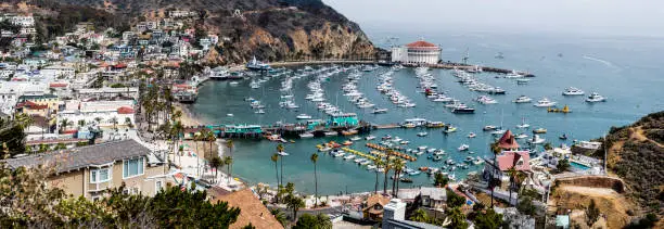 Photo of Catalina Island Avalon Harbor panoramic scene