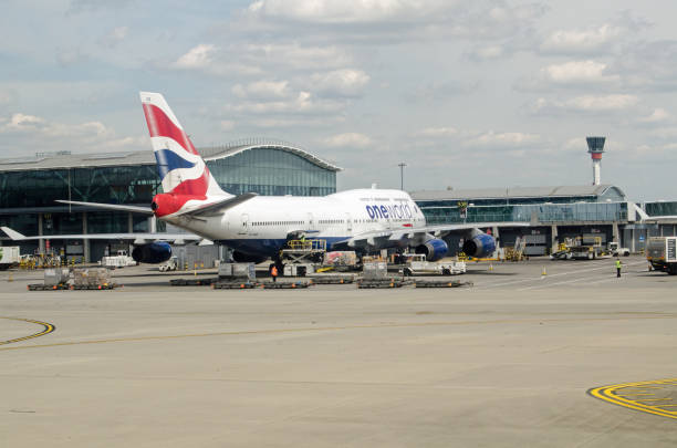 영국항공 점보 제트 앳 히드로, 런던 - terminal 5 heathrow airport 뉴스 사진 이미지