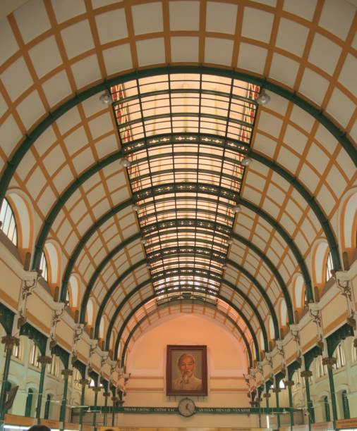 istock Interior of the Central Post Office in Saigon, Vietnam (Independence Palace in SaigonCity) 1198342211