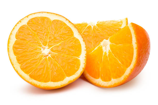 istock Orange fruit slice isolated on white with clipping path. 1198345591