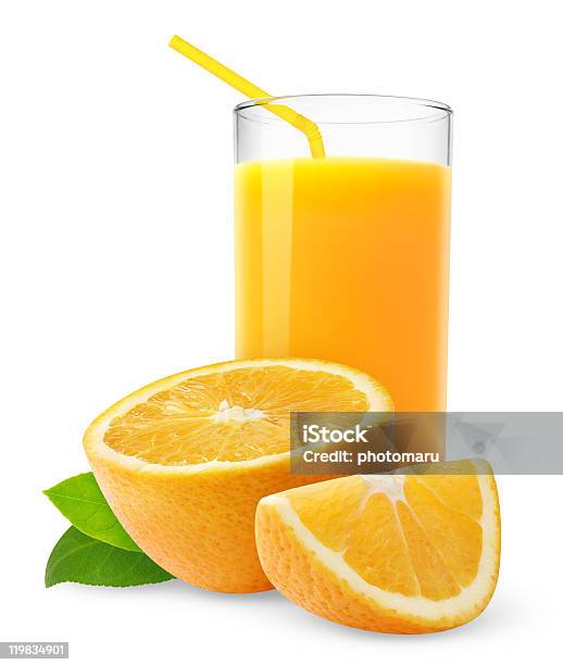 Sok Pomarańczowy - zdjęcia stockowe i więcej obrazów Bez ludzi - Bez ludzi, Białe tło, Bliskie zbliżenie