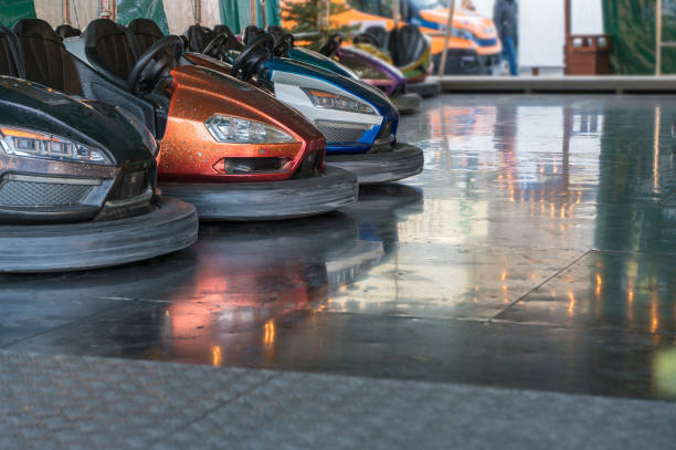 istock Empty bumper car at a folk festival 1198359828