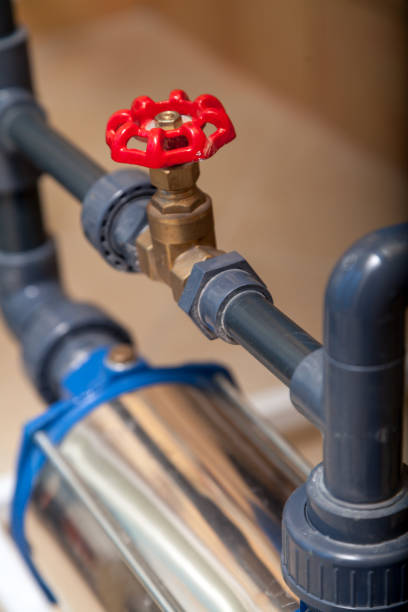 istock Close-up water tap on plastic pipe 1198360011