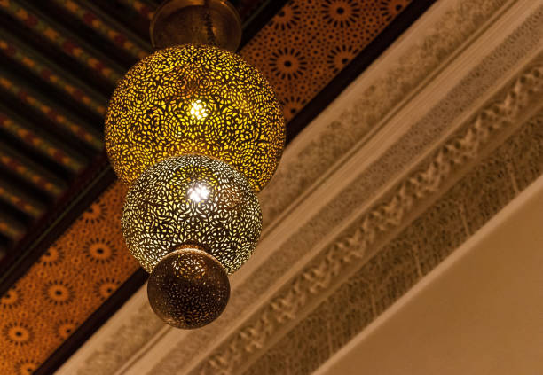 istock Oriental style chandelier in Fez, Morocco. With selective focus. 1198366120