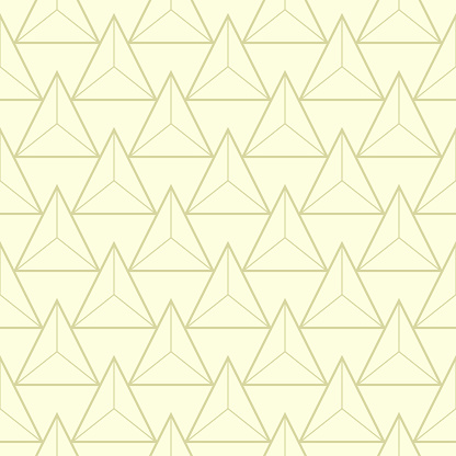 Geometric traingle seamless pattern. Olive green background. Vector illustration