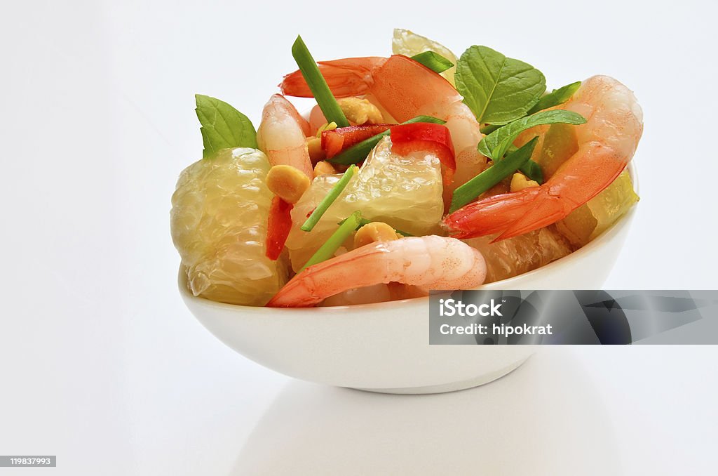 Thai pomelo and prawns salad  Chili Pepper Stock Photo