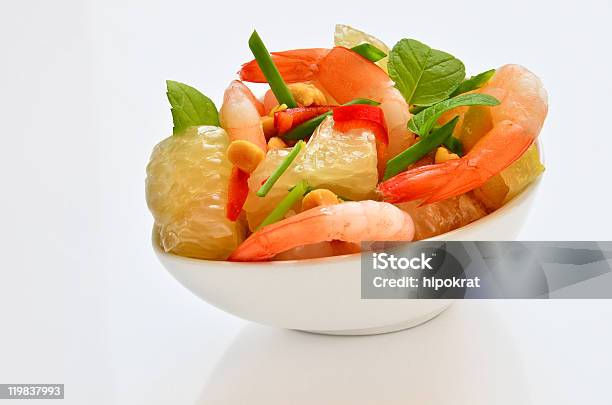 Thai Pomelo And Prawns Salad Stock Photo - Download Image Now - Chili Pepper, Citrus Fruit, Color Image