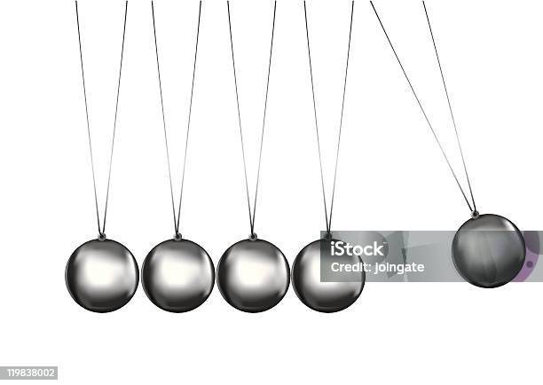 Boules Dargent Cradle Newtons Vecteurs libres de droits et plus d'images vectorielles de Pendule de Newton - Pendule de Newton, Balancier, Fond blanc