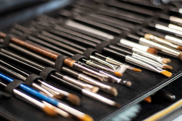 istock Close-Up Make up brushes in the cover 1198387272