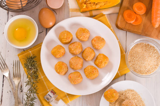 istock Pumpkin chicken meatballs. 1198388525