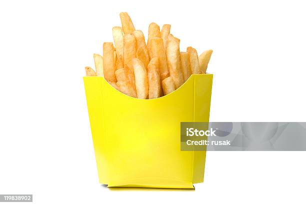 Foto de Batatas Fritas e mais fotos de stock de Batata Frita - Lanche - Batata Frita - Lanche, Caixa - Recipiente, Ninguém