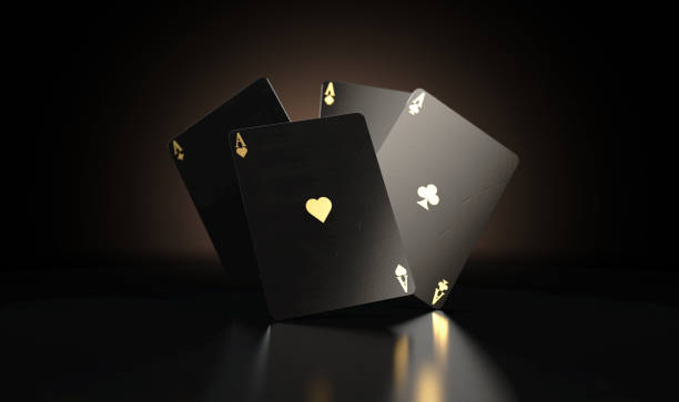 black casino card aces - upmarket imagens e fotografias de stock