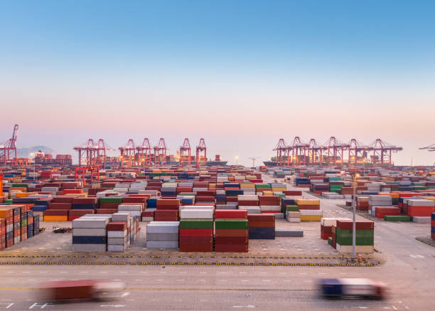 istock modern container terminal at dusk in shanghai yangshan port 1198394214
