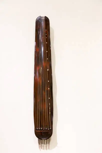 Photo of chinese traditional instrument of guqin