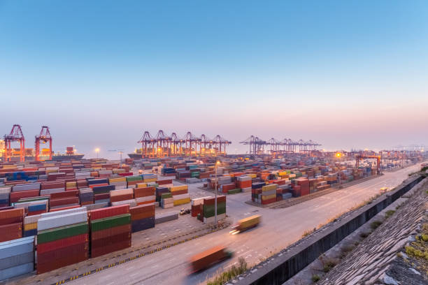 istock modern container terminal of shanghai yangshan port 1198395480