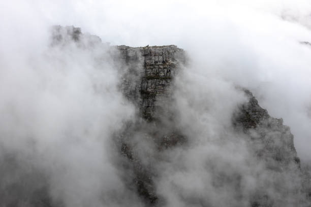 istock Clouds rolling over Table Mountain in Cape Town, Southafica. This fenomenon is called Tablecloth. 1198395804