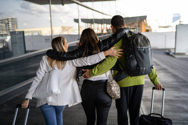 istock Friends at the airport 1198396228