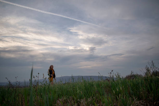 istock Young blond girl posing in nature 1198396319