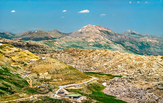 Landscape of Nemrut Dagi National Park. UNESCO world heritage in Turkey