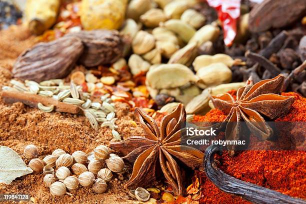 Spices Stock Photo - Download Image Now - Anise, Bay Leaf, Cardamom