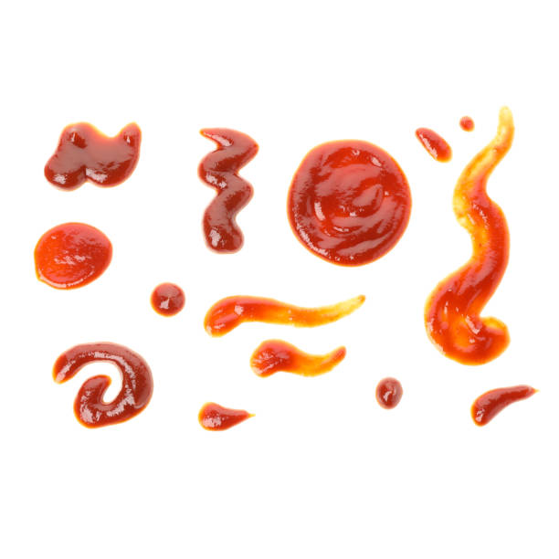 istock Set of different red sauce smears isolated on white background 1198415131