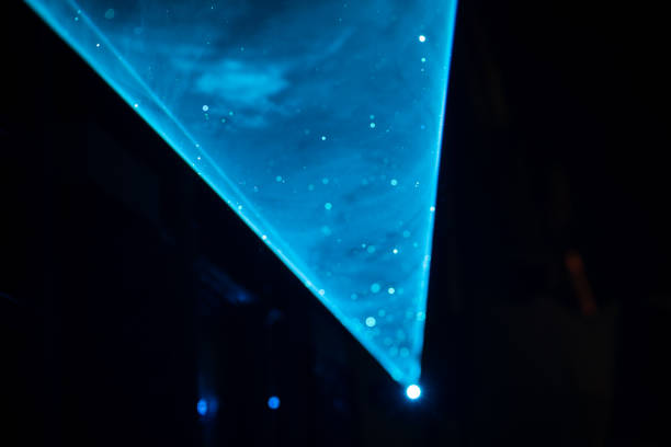 istock Abstract Colourful bleu laser show light in night 1198416452