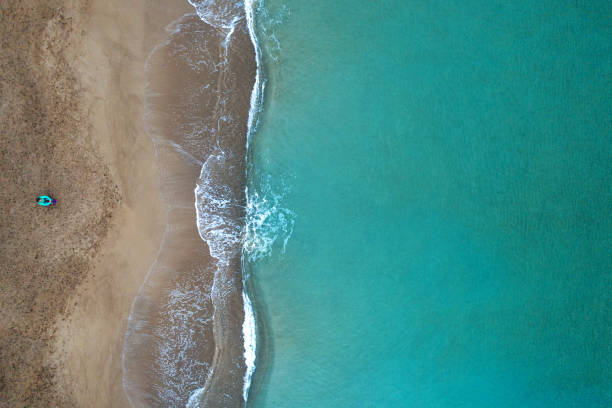 istock Woman sitting and thinking alone in the beach. 1198417348