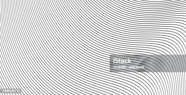 Curve Wavy Lines Background Or Stripes Grayscale Abstract Backdrop Vector Illustration Creative Modern Graphic Design For Flow Energy Banner Brochure Cover Or Stylish Flyer Image Stock Illustration - Download Image Now
