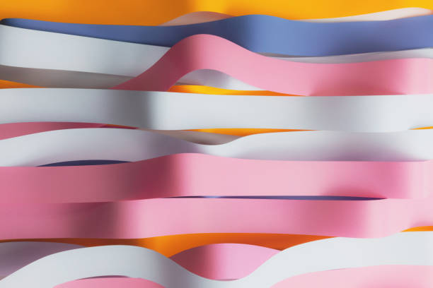 istock Wavy colorful ribbons, abstract background 1198421890
